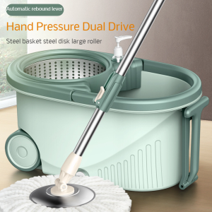 Household handsfree rotary mop dry and wet mopping mop bucket wheel handsfree rotary mop