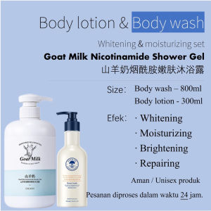 Brightening body lotion Niacinamide Whitening Body Lotion  pemutih badan 300ml Melembabkan perawatan kulit perawatan tubuh pelembab halus dan nyaman Body lotion