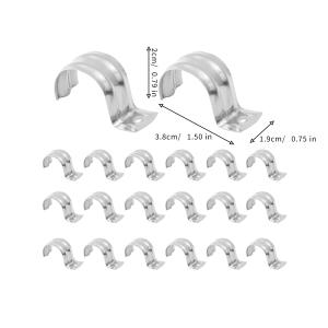100Pcs Single-sided Ride Horse Card Thickened Stainless Steel Pipe Clip Single-Sided Saddle Clamp For Securing Pipes