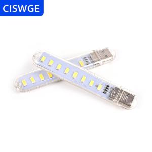 [COD] CISWGE Đèn Led USB Mini 8 Đèn LED Cắm trại ban đêm Tiện Dụng USB chiếu sáng cho máy vi tính máy tính xách tay