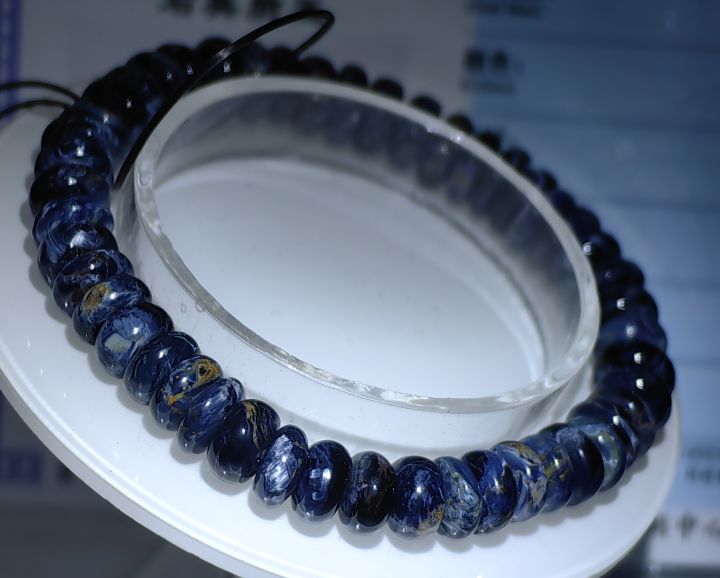 Natural Crystal Pietersite Wheel Bead(Abacus Bead) Bracelet 7mm