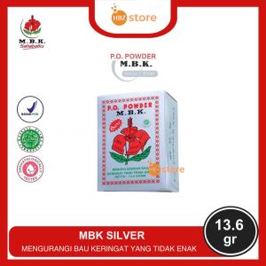MBK Powder Silver & Silver 1 Box 12 pcs - Menghilangkan Bau Keringat/Badan - Deodorant Powder Sachet
