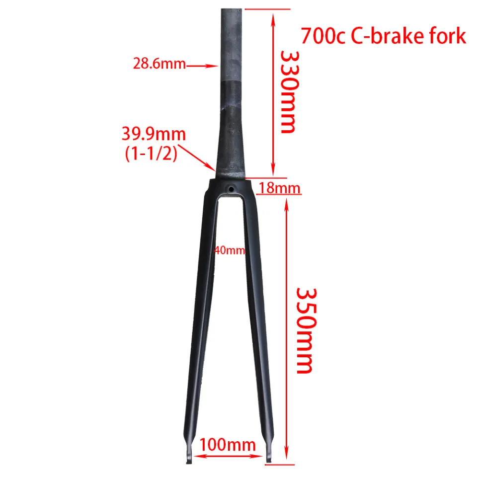 Road bike fork online sizes