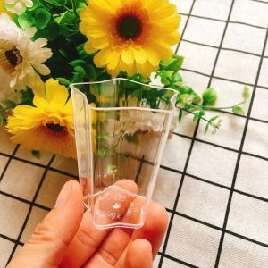 25PCS Pentagram Mousse Cup Disposable Dessert Cups Clear Plastic Drink Wine Jelly Tumbler Cup Ice Cream Cup Frozen Pudding Cup