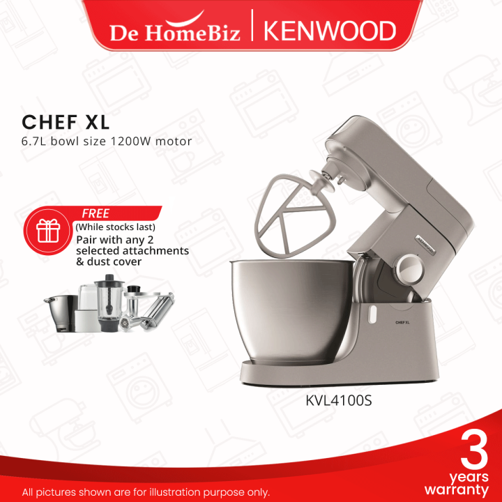 L Kenwood Chef Xl Stand Mixer Kvl4100s KENWOOD KVL4100S Chef XL