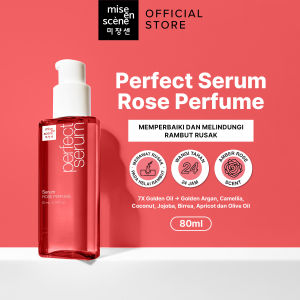 mise en scene Perfect Serum Rose Perfume 80ml -  Hair Serum untuk Rambut Rusak Wangi Tahan Lama dengan Golden Argan Coconut Oil Bunga Mawar - Hair Oil Korea
