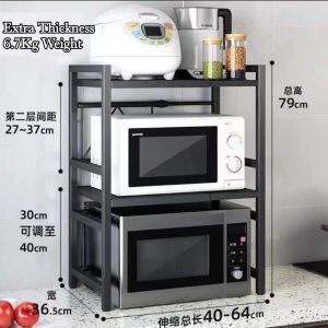 New Arrival💥Premium Quality Rak Dapur Microwave Rack Oven Rack Kitchen Rack Stainless Steel Storage Rack