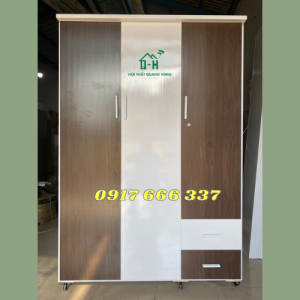 TỦ QUẦN ÁO NHỰA ĐÀI LOAN 3 CÁNH TRẮNG NÂU 1M8X1M2X45CM ẢNH THỰC TẾ - GIAO NHANH HỎA TỐC