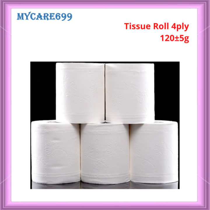 Toilet Roll Tissue Roll Paper Unscented Paper Virgin Wood 4ply 120g 10