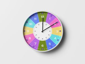 AYM Spesial 1 - Jam Dinding Edukasi Anak Besar 30CM / Jam Dinding Aesthetic 25CM / Jam Dinding Jumbo Dekorasi Rumah – Jam Edukasi Jam Belajar Mengenal Waktu Anak