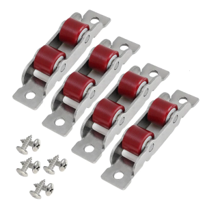 4Pcs Double Wheel Slide Doors Window pulley Replacement Glass Door Sliding Roller Hardware Push Pull Window Pulley