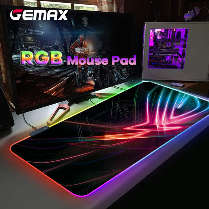Gorilla Punk RGB Gaming Mouse Pad - Large LED Mouse Mat With 13 Light Modes & Anti-Slip Base