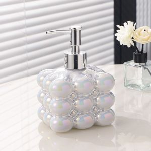 Chai Rỗng Đựng Xà Phòng Sữa Tắm Hình Khối Sang Trọng Decor Phòng Tắm