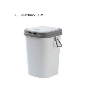 Tidy House 13L Large Capacity Press Type Trash Can with Lid Kitchen and Bathroom Trash Bin with Handle Solid Durable Thicken Garbage Can