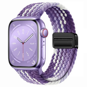 Dây đeo bằng nylon bện khóa từ tính cho Apple Watch Ultra 3 2 49mm 46mm 42mm 44mm 40mm 45mm 41mm 38mm Vòng đeo tay thoáng khí cho iWatch Series 11 10 9 8 7 6 5 4 SE3