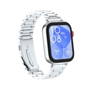 Stainless Steel Metal Strap for Huawei Watch Fit SE/1/3/4/5 Pro Smartwatch Bracelet for Women&Men Metal Wristband Fashionable Business Sports Breathable Waterproof