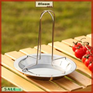Follow Get New[Bloom Z] Roasting Grill Stand Chicken Roaster Rack Kitchen Outdoor BBQ Tools Carbon Steel Non-stick Grilled Chicken Plate