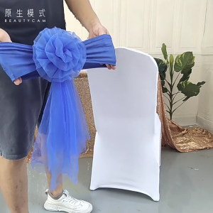 Chair Sashes for Weddings Stretch Band Spandex Chair Sashes Bows for Elegant Decors Event Chair Accent