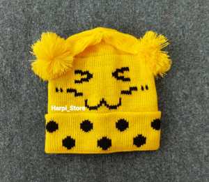 Topi Rajut Bayi Bordir Cewe - Cowo Lucu Motif Boba( 6 Bulan - 3 Tahun)