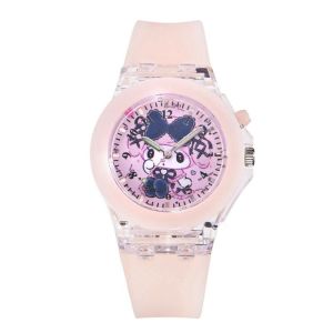 DEQIX Animal Luminous Student Cinnamoroll Kuromi Mymelody Children Watch Silicone Watch Digital Wristwatch Led Watch