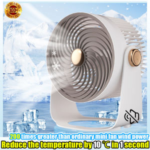 Noiseless🔇2024 100 hours fully rechargeable portable fan USB charger wireless 3-stage wind speed up and down adjustment 360° circulating air desktop fan portable electric fan USB rechargeable fan Suitable For Outdoor And Indoor Desk Fan Large Wind