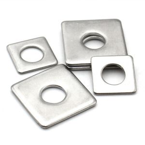 DORADO 10Pcs 304 Stainless Steel Square Plate Washer M3-M20 Square Design Square Flat Washer Durable Corrosion Resistant Curtain Wall Washer for Metal Curtain Wall