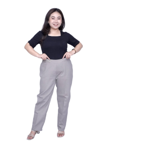 Putri Nasya Celana Kerja Kantor Standard Legging 1/2 (NON STRETCH) Jumbo Wanita / Celana Wanita Super Big Size / Celana Bahan Formal Seragam Wanita Big / Celana Karet Kekinian Model Terbaru / Celana Katun Kerja Kantor Super Big Wanita