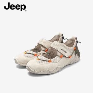 Jeep Spirit Mary Jane รองเท้าแตะผู้หญิงน้ำหนักเบาติดเวลโครรองเท้ากีฬาแบบลำลองส้นเตี้ยด้านล่างที่อ่อนนุ่ม