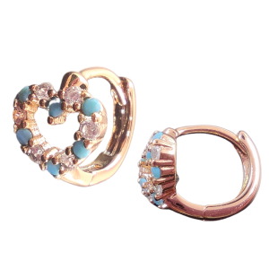 ต่างหูห่วงเล็ก ต่างหูเพชรล้อม ต่างหูหัวใจ ต่างหูทอง ต่างหูเพชรสวิส CZ แท้ 100% Valkyrie Boutique 💎  ใส่ไม่คัน งานไม่ดำ100% ER-0543