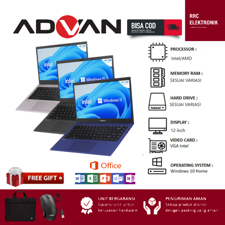 Laptop ADVAN Soulmate Celeron N4020 4GB/128GB (upgradable) 14\