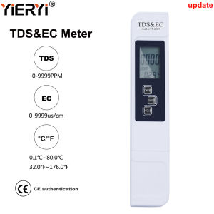 Máy Đo Nhiệt Độ Nước Yieryi TDS EC Thiết Bị Kiểm Tra Độ Dẫn Điện Chất Lượng Nước Làm Vườn Với Nhiệt Độ ATC
