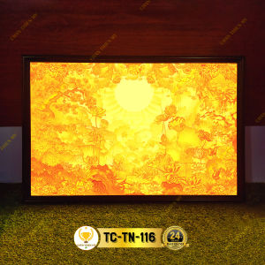 Đèn Trang Trí Bàn Thờ In Tranh Trúc Chỉ CHÂN THIỆN MỸ Làm Hào Quang Cho Tượng Phật Bàn Thờ Gia Tiên CTC-TN-10