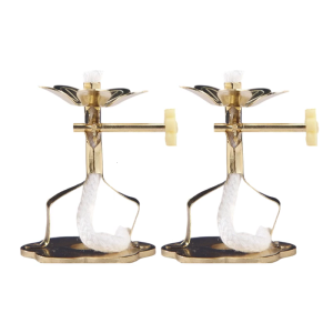 2Pieces Sturdy Alloy Bases Home Decoration Crafting Tool with Dimmer Control