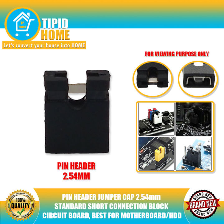 TIPID HOME PIN HEADER JUMPER CAP 2.54mm STANDARD SHORT CONNECTION BLOCK