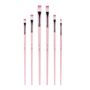 6 Pcs Acrylic Painting Brushes Watercolor Brushes Macaron Colored Painting Tool Easy to Use Art Supplies