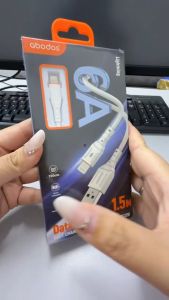 abodos USB Charging Cable 6A Fast Charge 1.5M Type C Micro Lightning Data Transfer Durable Phone Charger Cable