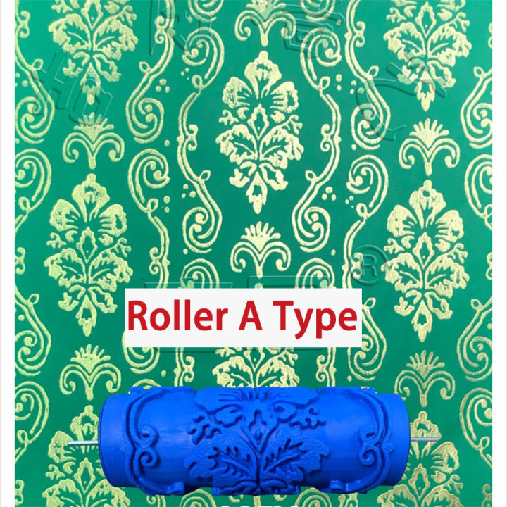 Con Lăn Và Máy Sơn Hoa Văn Dụng Cụ Treo Tường Bộ Chổi Lăn Cao Su 5 "Máy ...