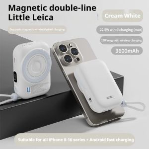 ✨SG STOCK✨ Magnetic Power Bank 10000mAh 22.5W Fast Charging Built-in Cable Air Travel Approved CCC Certified