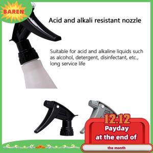 BAREN หัวพ่นสเปรย์แบบทริกเกอร์ปรับได้ทนทานต่อความเป็นกรดและด่างสำหรับทำความสะอาดรถในบ้านสวน