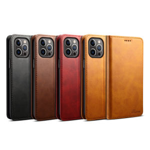 0930[Local Stock] Christmas Halloween Thin Suede Leather Wallet Case for iPhone 12 13 14 15 16 17 18 Pro Max Mini XR XS 8 7 6 Plus SE 2020 5S Flip Cover Strong Magnet h261009