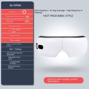 SG【Ready Stock】AI Voice-Controlled Eye Massager with Skin Care Red Light Therapy & Nanoscale Steam 4 Heat Levels 180° Foldable & Bluetooth Music