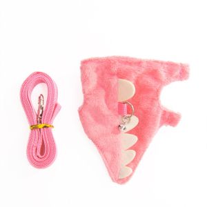 COUPLECOL Dragon Design Ferret Vest Harness Adjustable Cartoon Pet Harness Leash Soft with Bell Ferret Traction Rope For Mice Guinea Pig Kittens