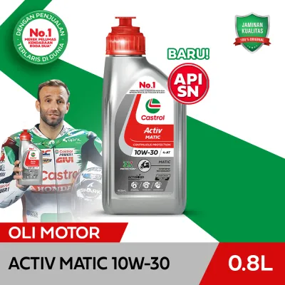 Oli Mesin Motor Castrol ACTIV Matic 10W-30 (0.8L)