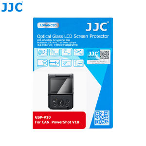 JJC Anti-Scratch Tempered Glass LCD Screen Protector for Canon PowerSheet V10 Camera HD Clear Bubble-Free Tempered Glass Screen Shield