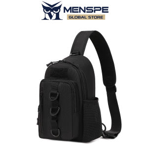 MENSPE Outdoor Chest Bag Men Multifunctional Hiking Bag Waterproof Travel Shoulder Bag Large Capacity Lightweight Sports Fitness Backpack Casual Shoulder Bag Camping Bag