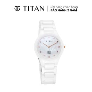 Đồng hồ nữ TITAN Edge Ceramic Diamonds dây Solid Ceramic mặt 34MM dây màu trắng 2653KC03