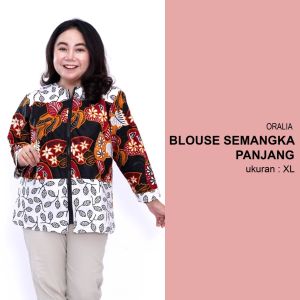 Atasan Batik Blouse Big Size Wanita: Model Lengkap L-XL-2L-3L-4L-5L-6L-7L