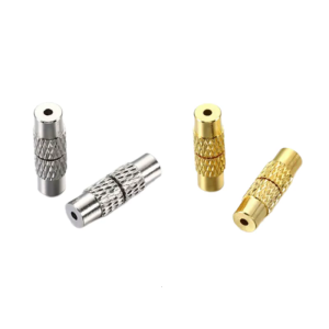20PCS Brass Screw Clasps Connectors Brass Cord End Caps Screw Clasps Accessory for Handmade Bracelets