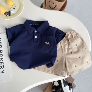 DIIMUU Kids Clothing Sets Summer Boy Casual Outfits Short Sleeves Tees+Shorts Suits For 1-4 Years