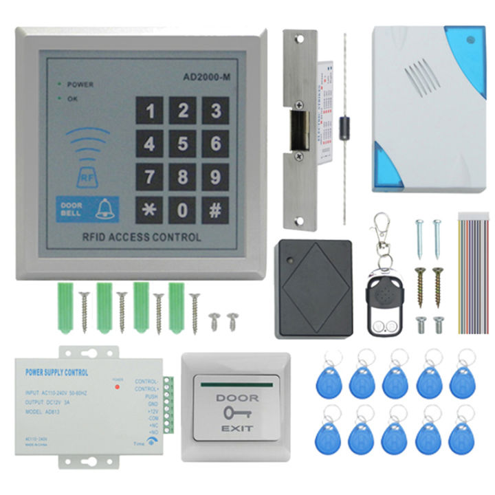 TZAD2000M-04 RFID Door Access Control System Kit, Home Security System ...